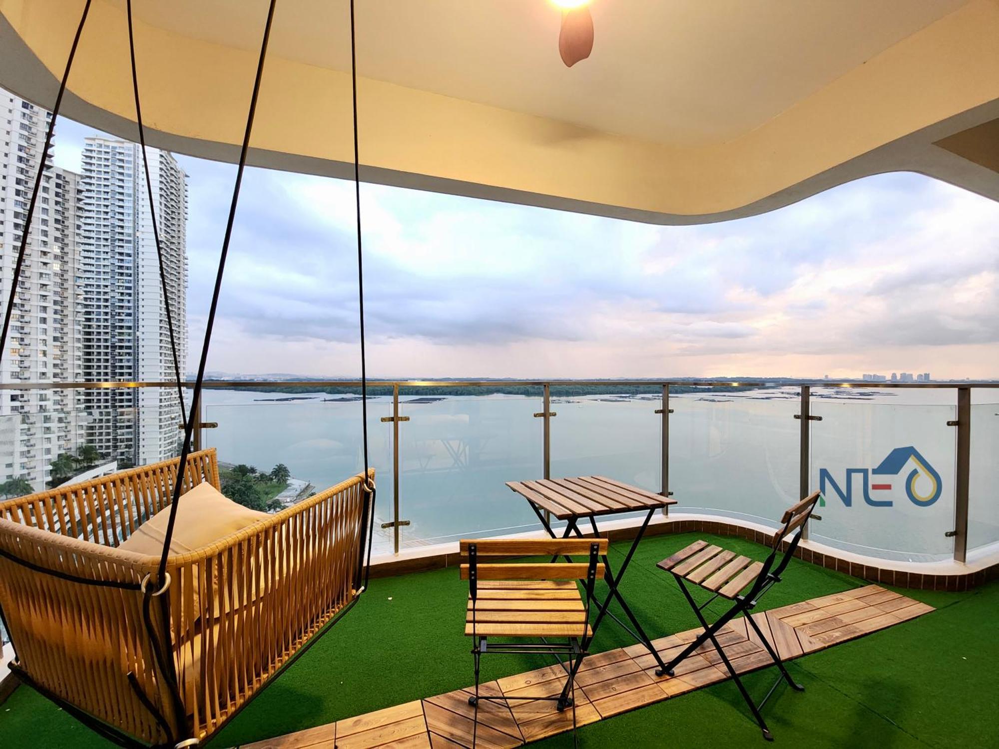 ג'והור בהרו Country Garden Danga Bay Instyle Sea View Homestay Suite By Neo חדר תמונה