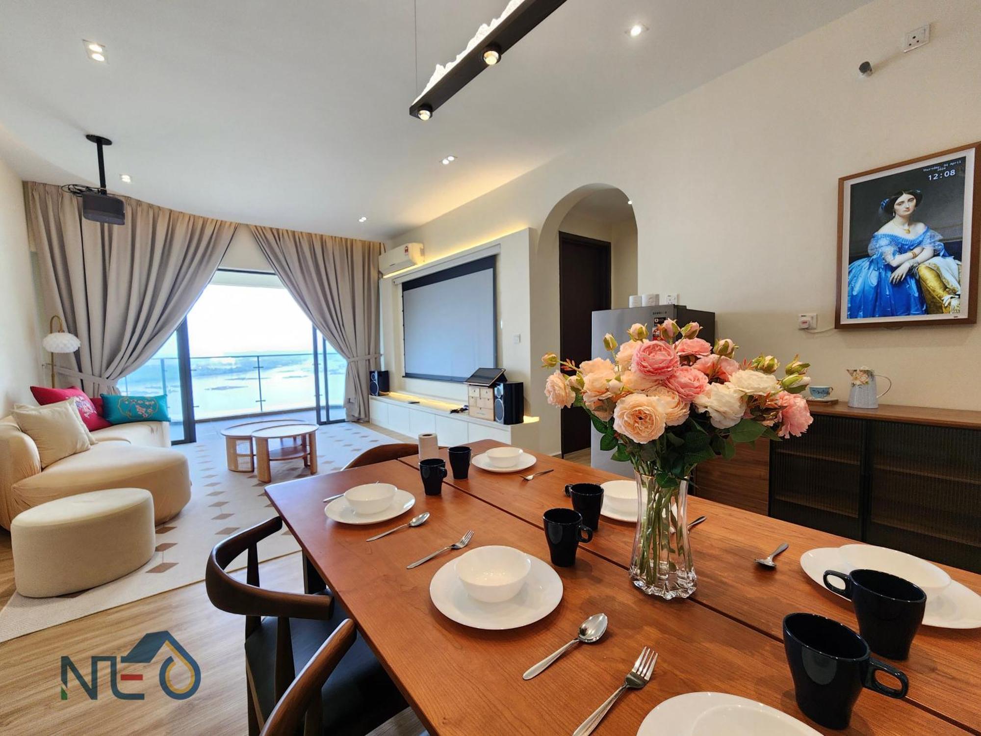 ג'והור בהרו Country Garden Danga Bay Instyle Sea View Homestay Suite By Neo חדר תמונה