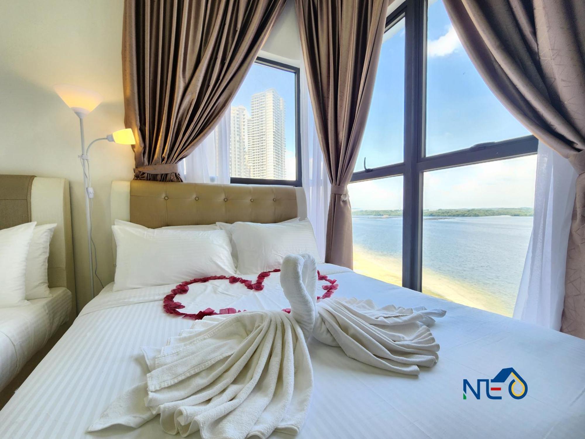 ג'והור בהרו Country Garden Danga Bay Instyle Sea View Homestay Suite By Neo חדר תמונה
